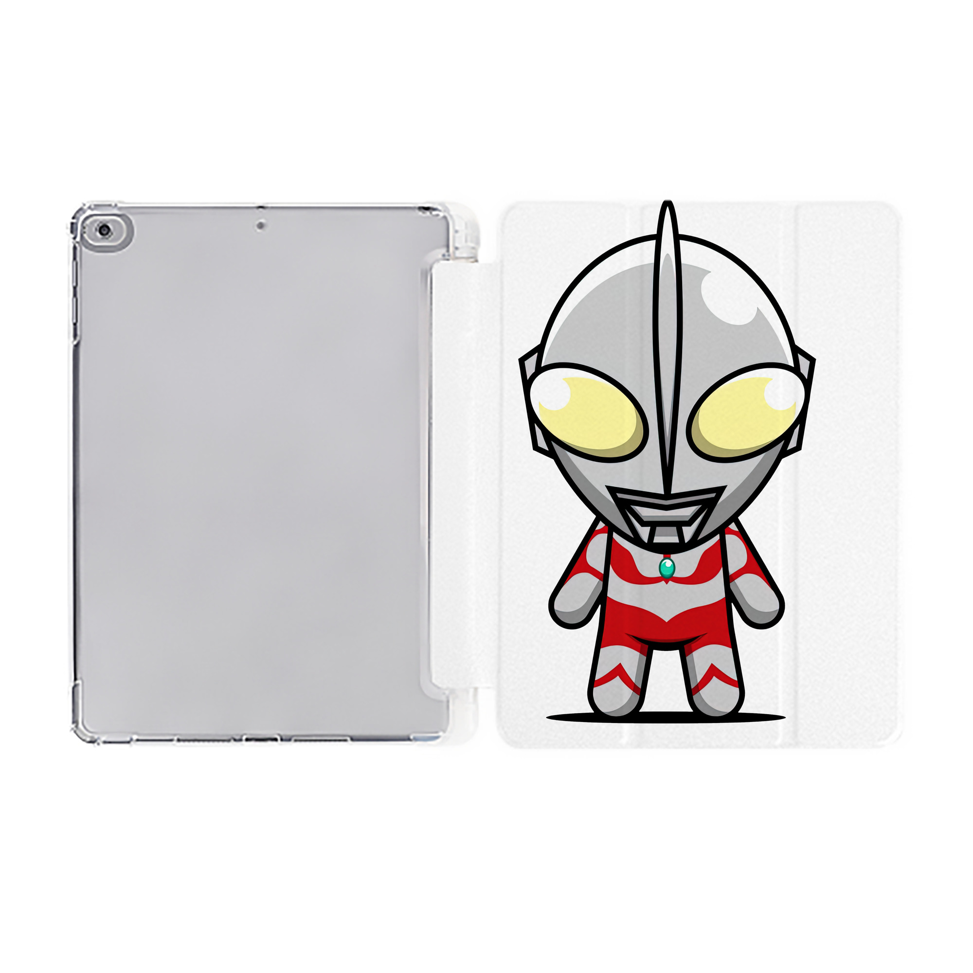 （画像用） ウルトラマン Ultraman IPad ケース ペン収納付き 三つ折りスタンド PUレザー×シリコン 対応機種9.5/10.5/10.9インチ